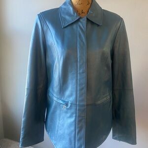 Bradley Bayou Sc M Women's Blue Soft Leather Jacket